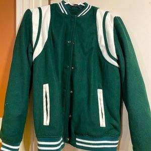 Forest Green Varsity Jacket/Bomber Jacket